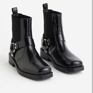 Leather Biker Boots